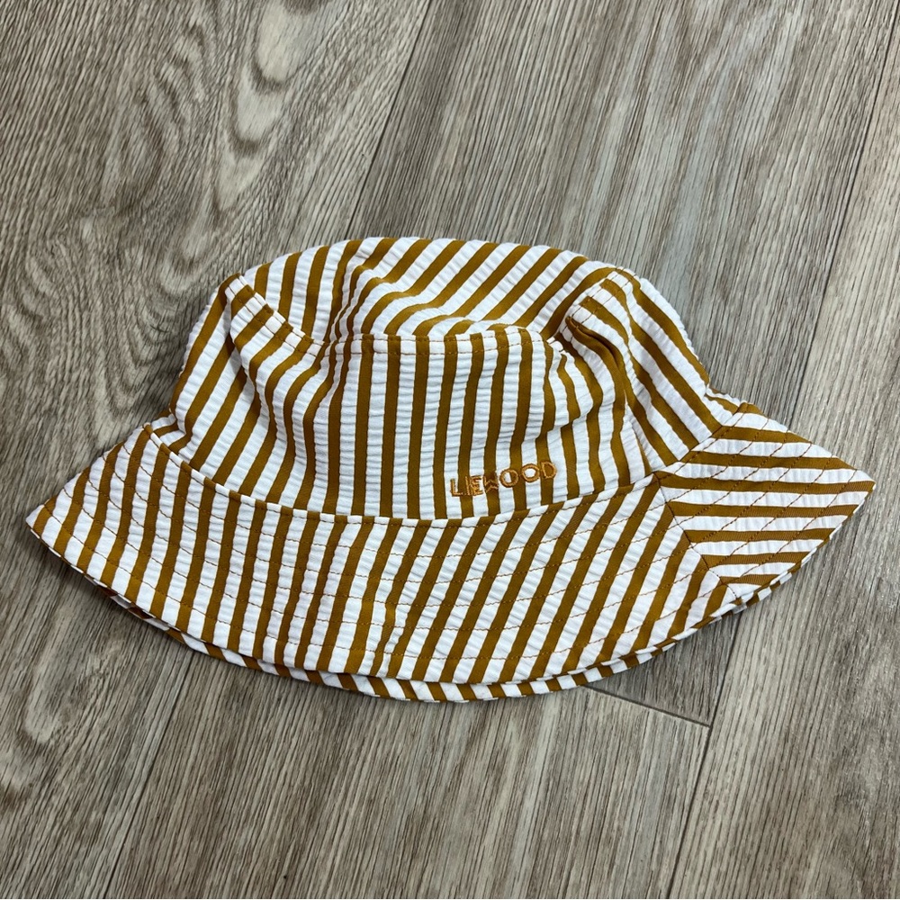 Liewood yellow stripe bucket hat 6-9 months